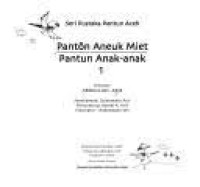 Image of Seri Pustaka Pantun Aceh: Pantun Anak-Anak 2